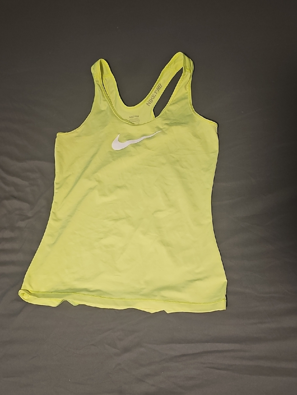 Nike Women’s Neon Yellow Racerback Dri-FIT Tank